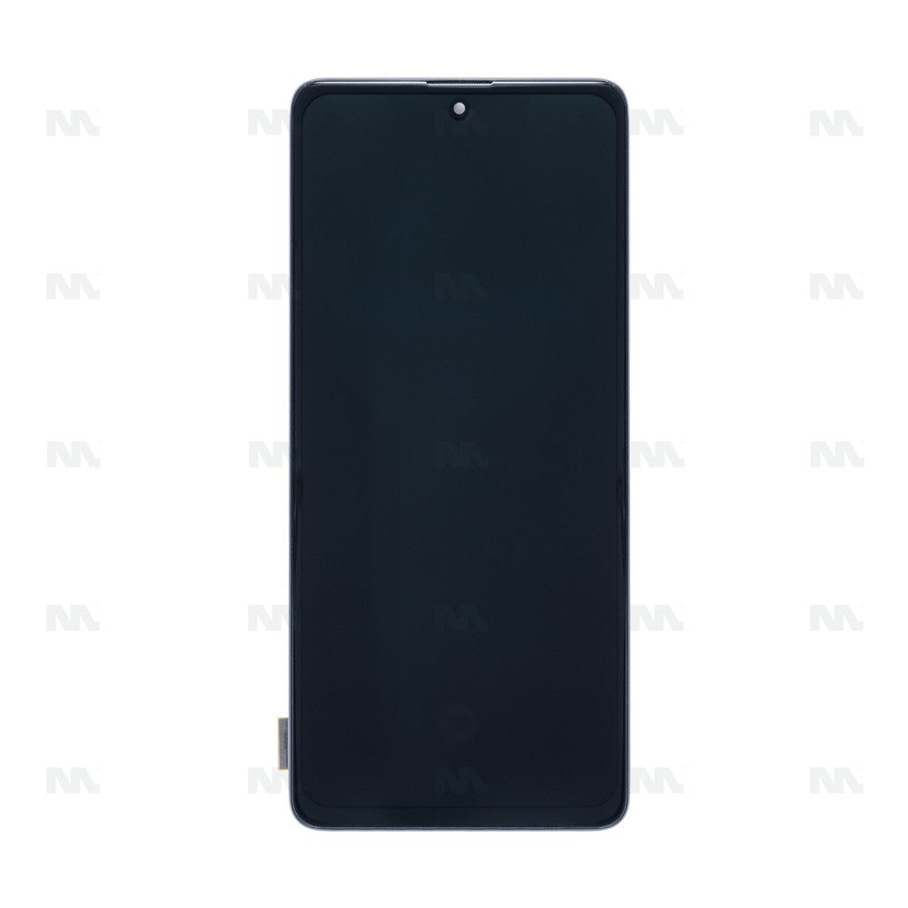 Display e Digitador Samsung Galaxy A71 A715F com Moldura Preto OLED Flexível Peça de Substituição