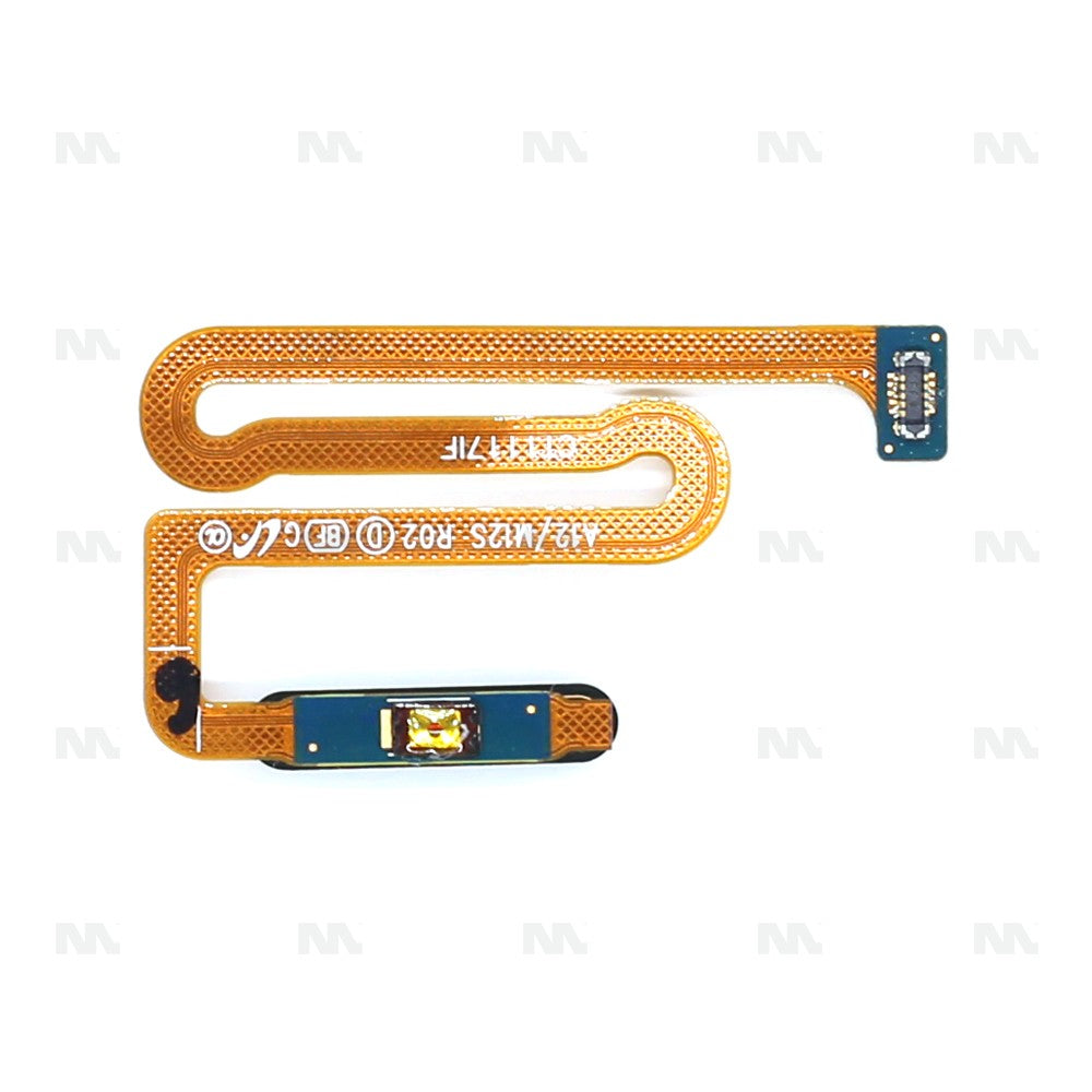 Samsung Galaxy A12 A125F, A12 Nacho A127F Fingerabdrucksensor Flex mit Power-Taste Schwarz Ersatzteil OEM