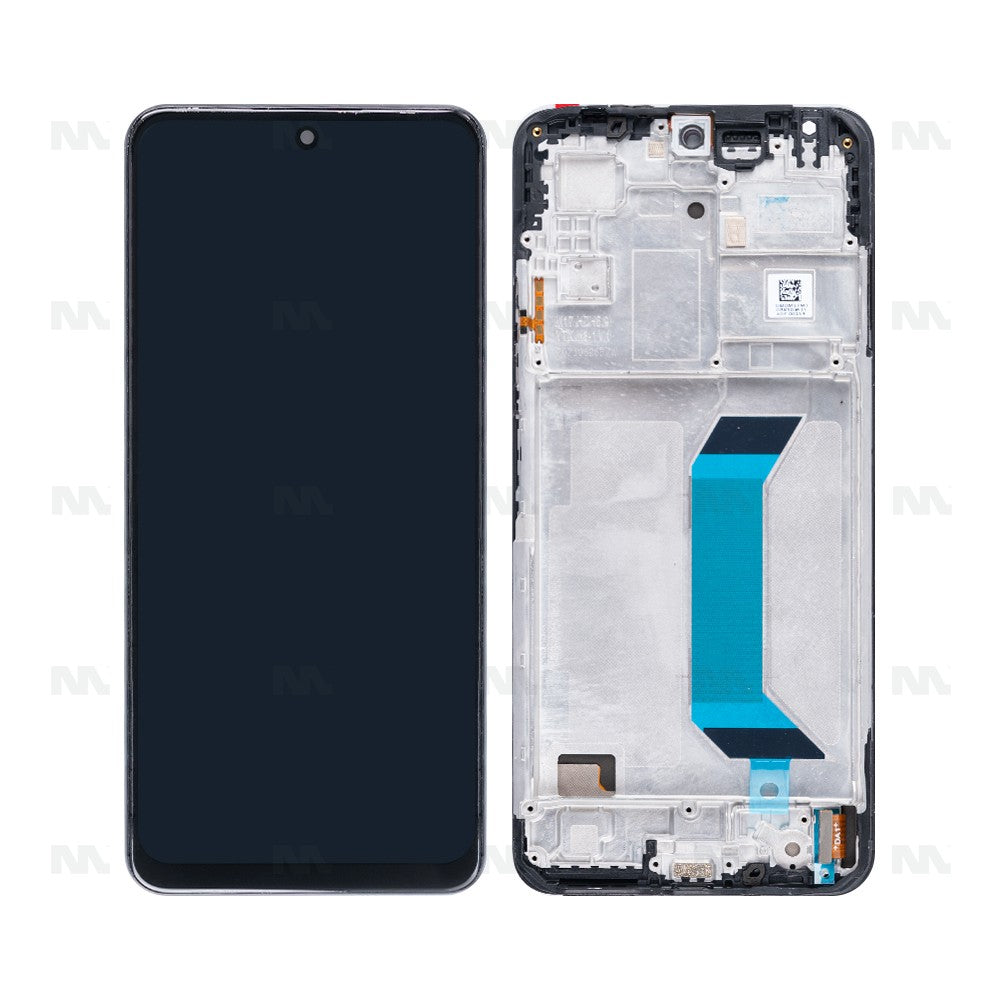 Originales Schwarzes Display und Digitizer mit Rahmen für Xiaomi Poco X5 5G und Redmi Note 12 5G Ersatzteil