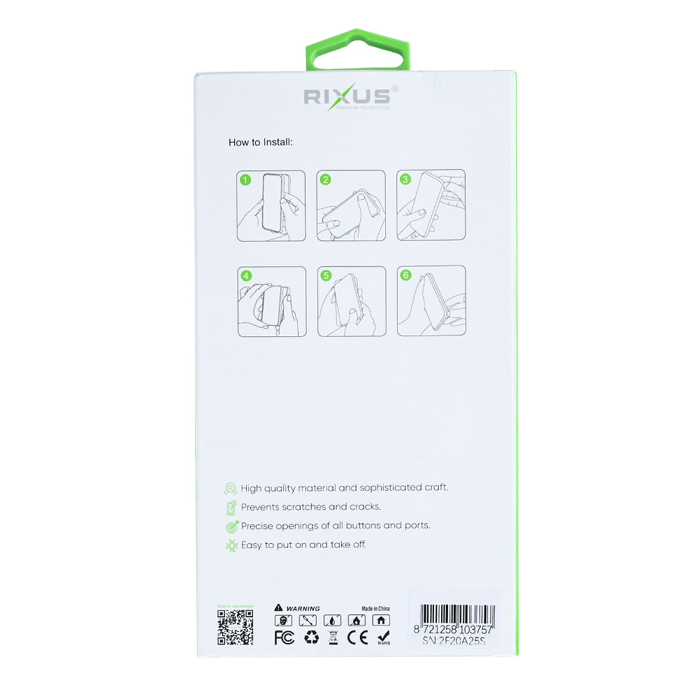 Rixus Anti-Burst Case For Apple iPhone 16e Transparent