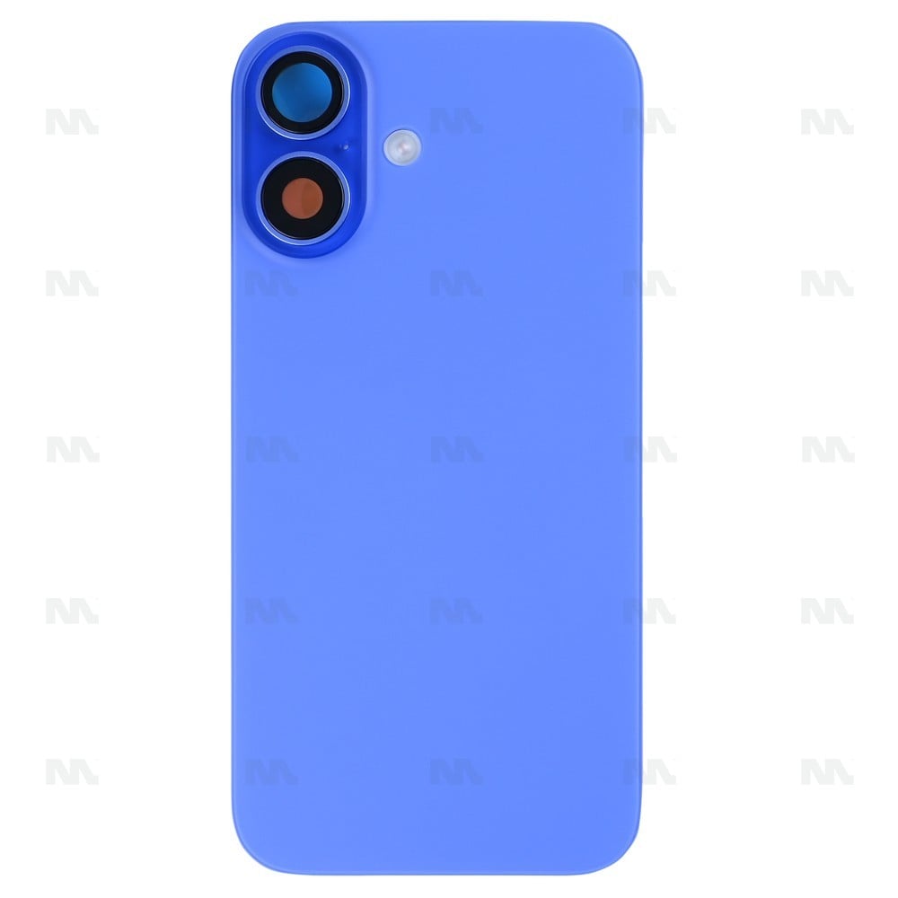 Coque Complète iPhone 16 Ultramarine Avec Toutes Petites Pièces Sans Batterie Ni Caméra Arrière Pièce De Rechange