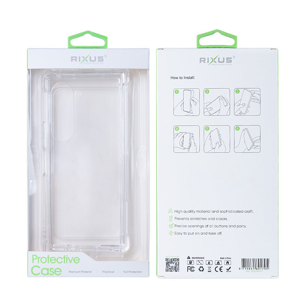 Rixus Anti-Burst Case For Samsung Galaxy Z Fold6 Clear
