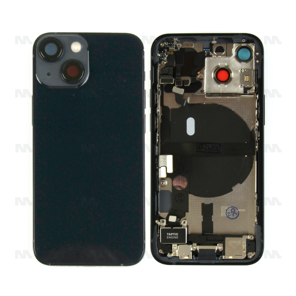 For iPhone 13 Mini Complete Housing incl. All Small Parts Without Battery & Back Camera Midnight