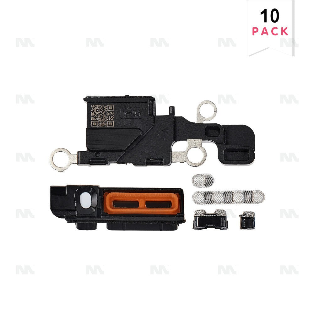 Set de 10 Rejillas de Altavoz y Micrófono para Apple iPhone 16 Blanco Compatible Repuesto