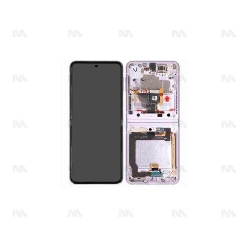 Samsung Galaxy Z Flip3 F711B Display And Digitizer With Frame Lavender Service Pack