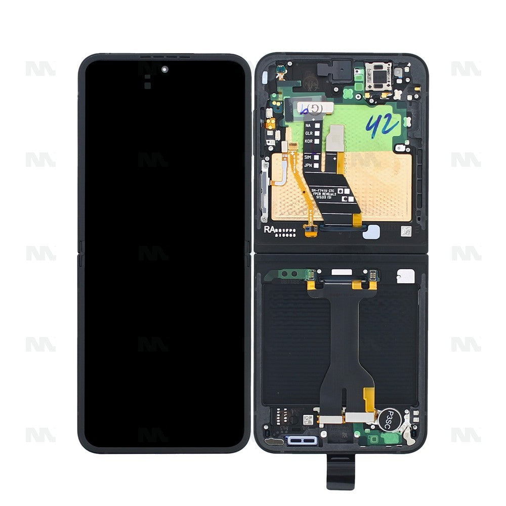 Samsung Galaxy Z Flip7 FE F761B Display And Digitizer With Frame Black Service Pack