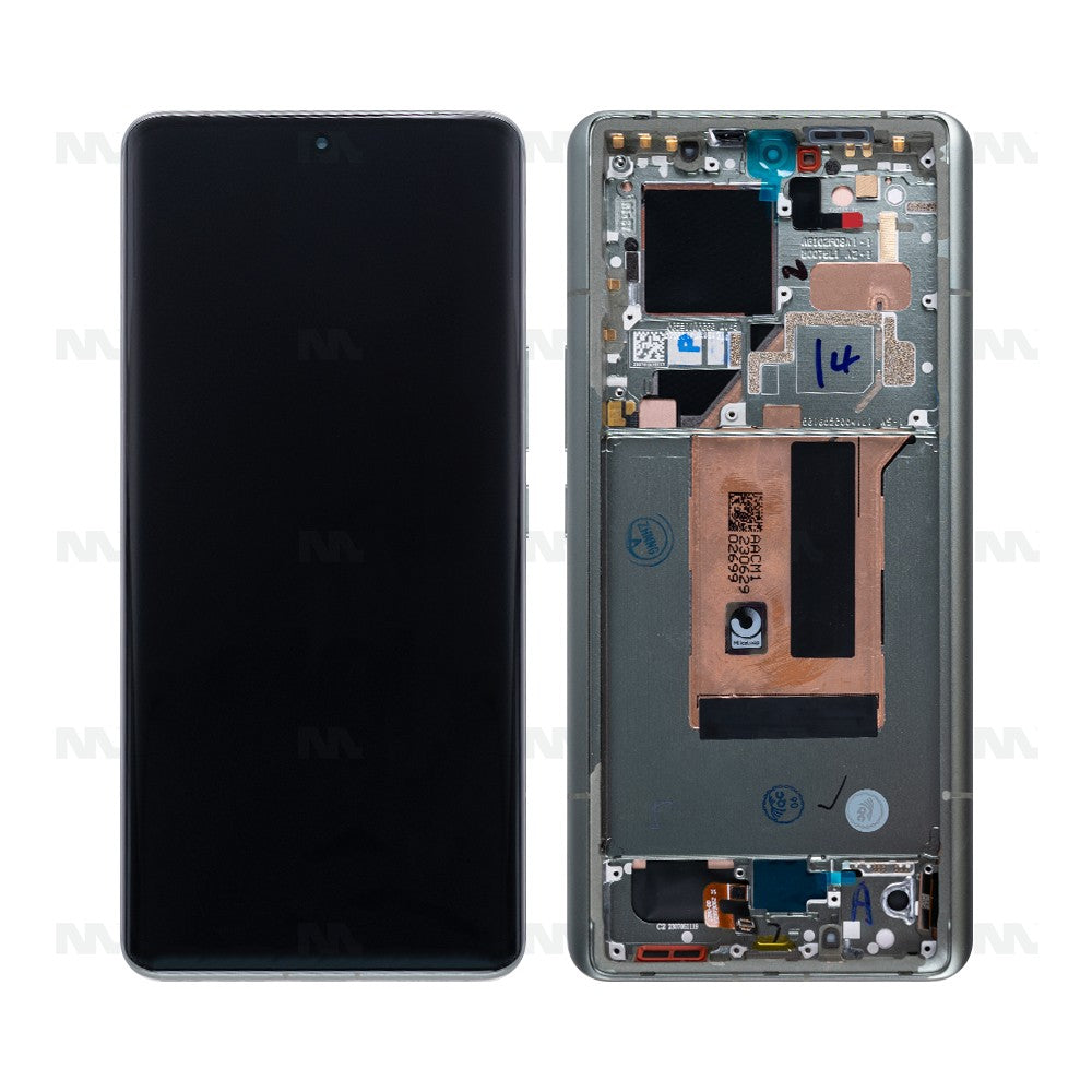 Display e Digitizer con Cornice Xiaomi 13 Ultra (2304FPN6DC) Verde Oliva Ricambio OEM