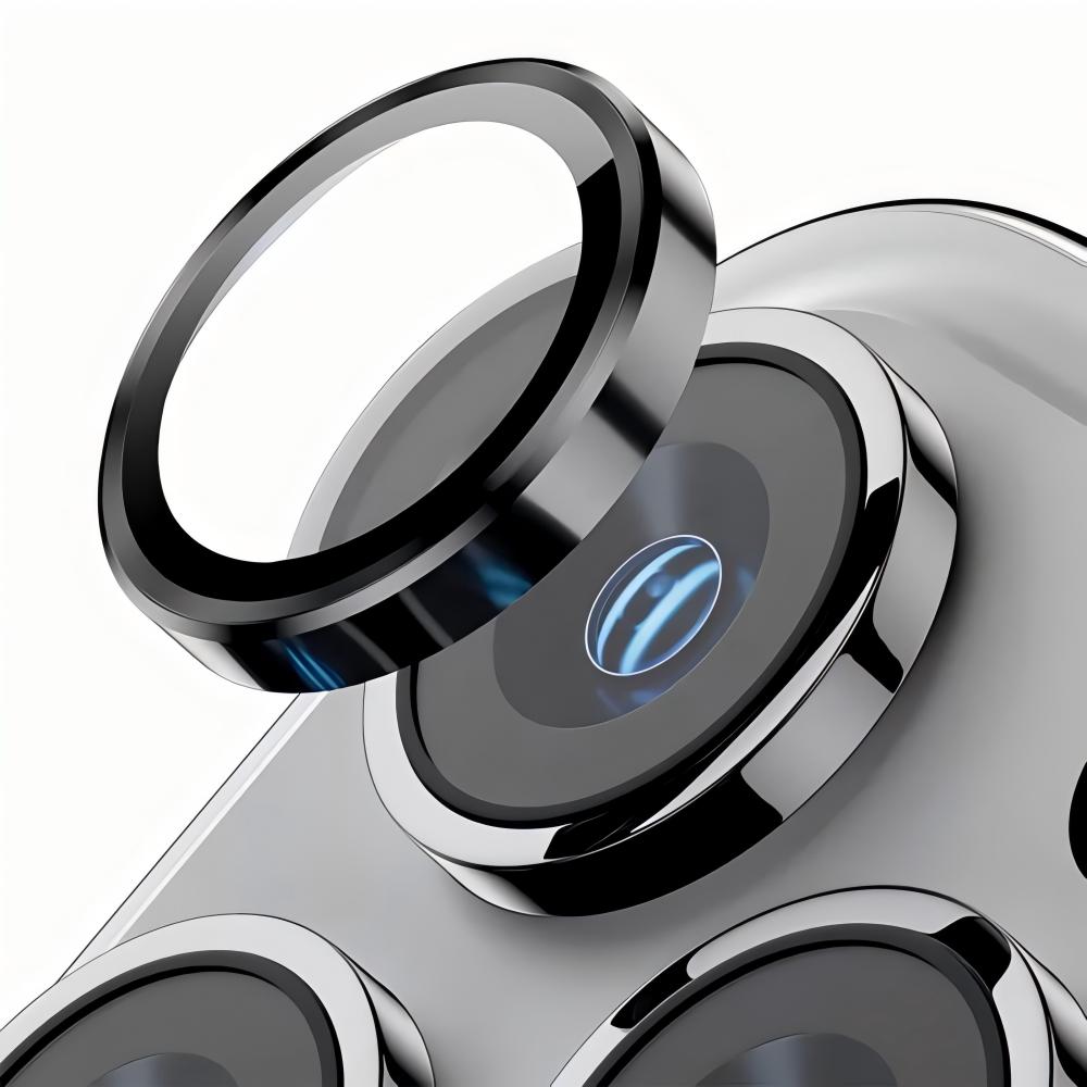 Rixus Metal Shield Camera Tempered Glass For Apple iPhone 17 Air Silver