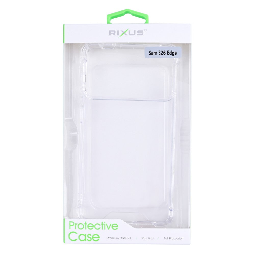 Rixus Anti-Burst Case For Samsung Galaxy S26 Edge Transparent