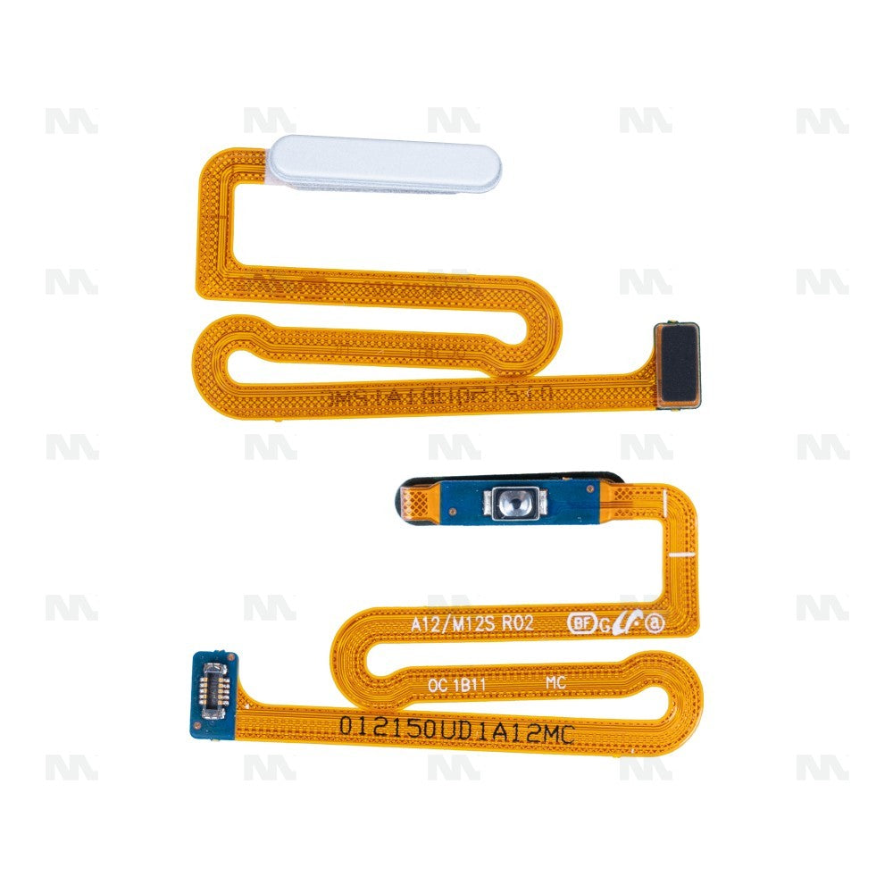 Samsung Galaxy A12 A125F Fingerprint Sensor And Power Flex White OEM